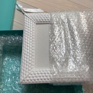 Tiffany & Co. White porcelain weave pattern picture frame. BNIB.